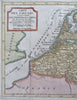 United Provinces Low Countries Netherlands Belgium 1786 Laporte miniature map