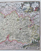 County of Artois Northern France Arras Arrien Douay 1725 Small Decorative Map