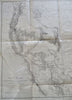 Western U.S. Mississippi to Pacific 1857-8 Emory large topo map Wheat #915