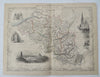 Belgium Brussels Antwerp Bruges Waterloo c. 1855 Tallis decorative map