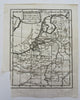 Seventeen Provinces Netherlands Holland Belgium Flanders 1714 Buffier small map