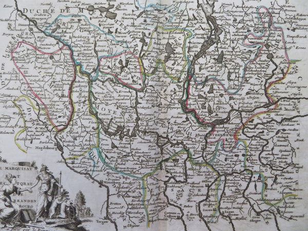 Germany 1748 Electorate of Brandenburg Le Rogue map Holy Roman Empire Berlin