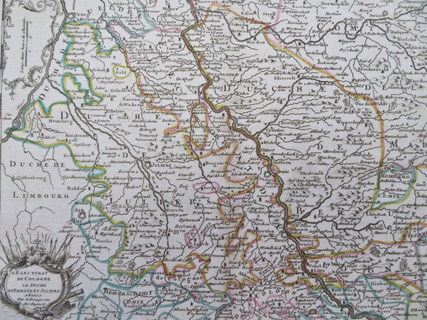 Electorate of Cologne Holy Roman Empire Duchy of Julich 1748 Le Rogue map