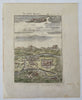 Waradin Romania Hungary Bird's Eye View 1719 Mallet City View Engraved Print