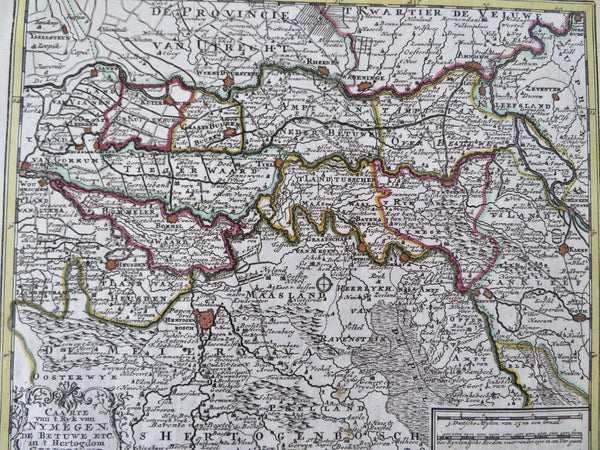 Nijmegen Gelderland Hertogenbosch Nederland Netherlands 1750 de Lat detailed map