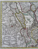 Holland Netherlands 1750 Alblasser-Waart Breda Bloemendael de Lat detailed map