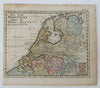 Seven United Provinces Netherlands Holland Amsterdam 1738 Bossuet miniature map