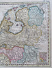 Seven United Provinces Netherlands Holland Amsterdam 1738 Bossuet miniature map