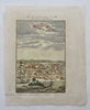 Ardabil Iran Persia City View 1719 Mallet engraved bird's eye view print