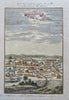 Ardabil Iran Persia City View 1719 Mallet engraved bird's eye view print