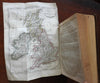 World Geography 8 folding maps 1806 rare book gilt Napoleonic celestial spine