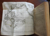 World Geography 8 folding maps 1806 rare book gilt Napoleonic celestial spine