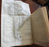 World Geography 8 folding maps 1806 rare book gilt Napoleonic celestial spine