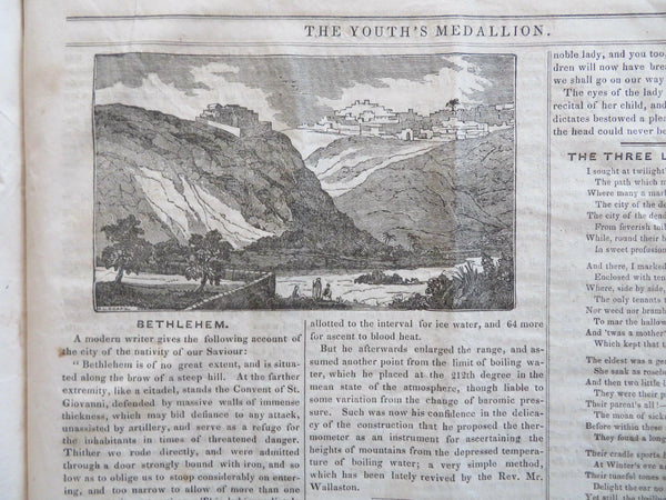 White Mts. NH 1842 rare Boston Juvenile newspaper Small Pox Vaccination Indians