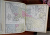 Mitchell Atlas 1871 Texas Western US states scarce complete w/ hand colored maps