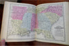 Mitchell Atlas 1871 Texas Western US states scarce complete w/ hand colored maps