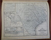 Mitchell Atlas 1871 Texas Western US states scarce complete w/ hand colored maps