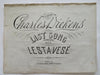 Last Song Autumn Leaves ballad 1870 Charles Dickens & Leste Vese sheet music