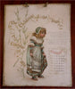 Nister Calendar 1893 Children of Year rare chromolithographed Dutton 12 sheets