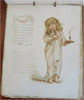 Nister Calendar 1893 Children of Year rare chromolithographed Dutton 12 sheets