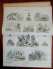 early Comic Art 1880's Munich 24 hand colored narrative picture sheets frameable