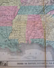 Civil War Southern Confederacy 1863 map w/ Lincoln & military Generals portrait