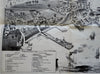 Hingham Massachusetts 1885 Poole Town birds-eye view fantastic detailed! rare