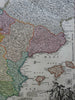 Spain & Portugal c.1750 Homann lovely decorative folio map w/ war cartouche