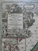 United Provinces Holland c. 1750's Homann decorative map w/ inset map Asia