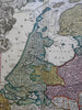 United Provinces Holland c. 1750's Homann decorative map w/ inset map Asia