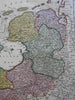 United Provinces Holland c. 1750's Homann decorative map w/ inset map Asia