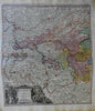 Germany Holy Roman Empire Electorate of Mainz c.1750 Homann fine decorative map