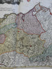 Holy Roman Empire Baltic coastline Germany c 1750 Homann fine decorative map