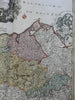 Holy Roman Empire Baltic coastline Germany c 1750 Homann fine decorative map