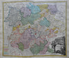 Germany Thuringia Holy Roman Empire c. 1750 Homann fine large decorative map