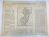 New Jersey state map 1825 Carey & Lea Buchon historical religion commerce info