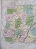 Pennsylvania state map 1825 Buchon French Carey & Lea Religon Topography History