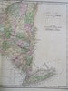 New York state map 1825 Buchon French Carey & Lea climate history government