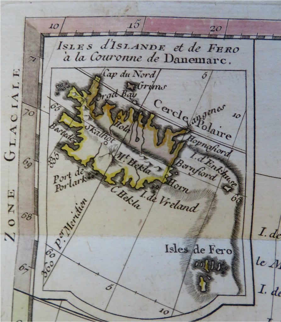 Scandinavia Iceland Faroe 1761 map Buache DeLisle Sweden Denmark Norway Finland