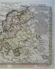 Europe continent in 18th Century 1761 Buache & Delisle HC map Holy Roman Empire