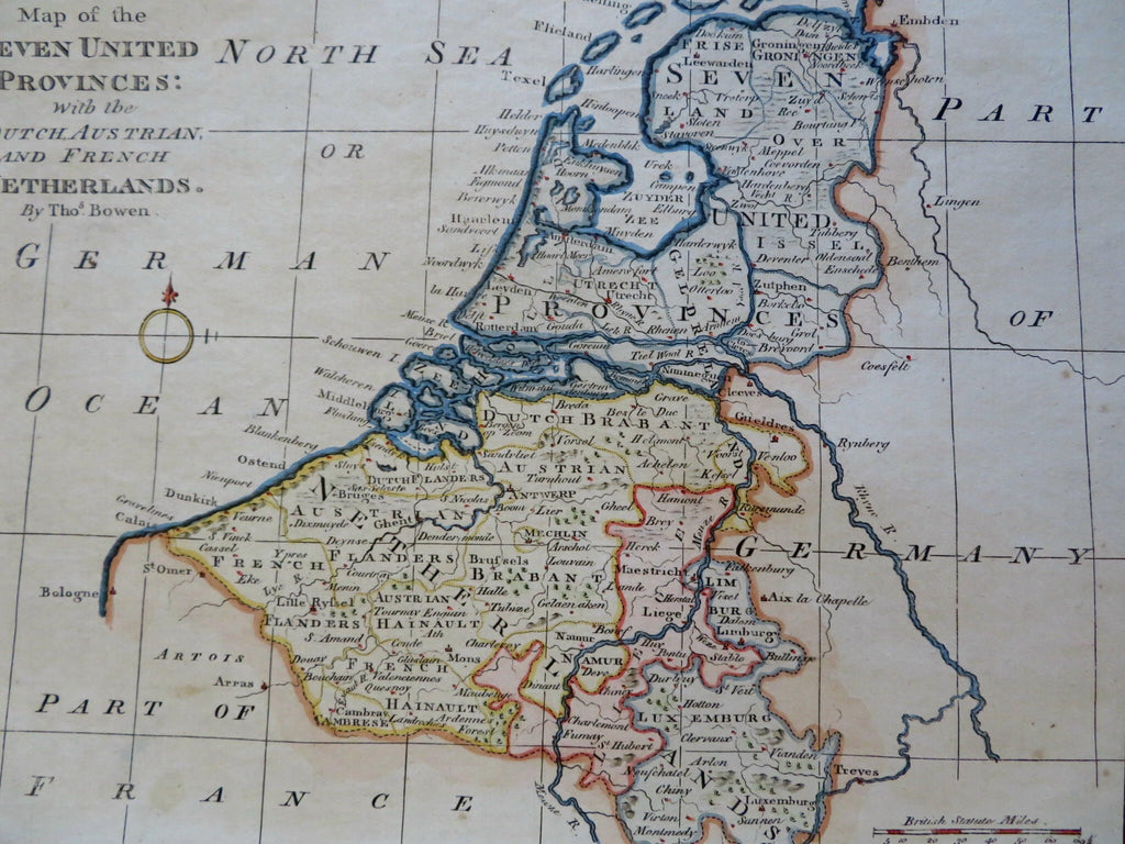 Austrian Netherlands Seven United Provinces 1755 Dutch Republic Bowen HC map