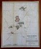 Isles of Shoals New Hampshire Smuttynose 1870's hand color coastal survey map