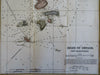 Isles of Shoals New Hampshire Smuttynose 1870's hand color coastal survey map