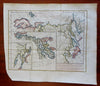 Alaska Siberia Russia Asia Coastline Korea Japan 1772 Vaugondy large HC map