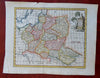 Poland Lithuania Warsaw Konigsberg c. 1770 Kitchin charming hand colored map