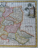 Poland Lithuania Warsaw Konigsberg c. 1770 Kitchin charming hand colored map