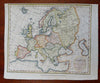 Europe Ottoman Empire large Poland 1795 Cadell & Davies hand color engraved map