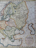 Europe Ottoman Empire large Poland 1795 Cadell & Davies hand color engraved map