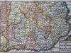 Catalonia Spain 1708 de la Feuille rare decorative map w/ 14 small city plans