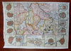 France Germany Luxembourg Duchy of Lorraine 1708 de la Feuille map 13 city plans